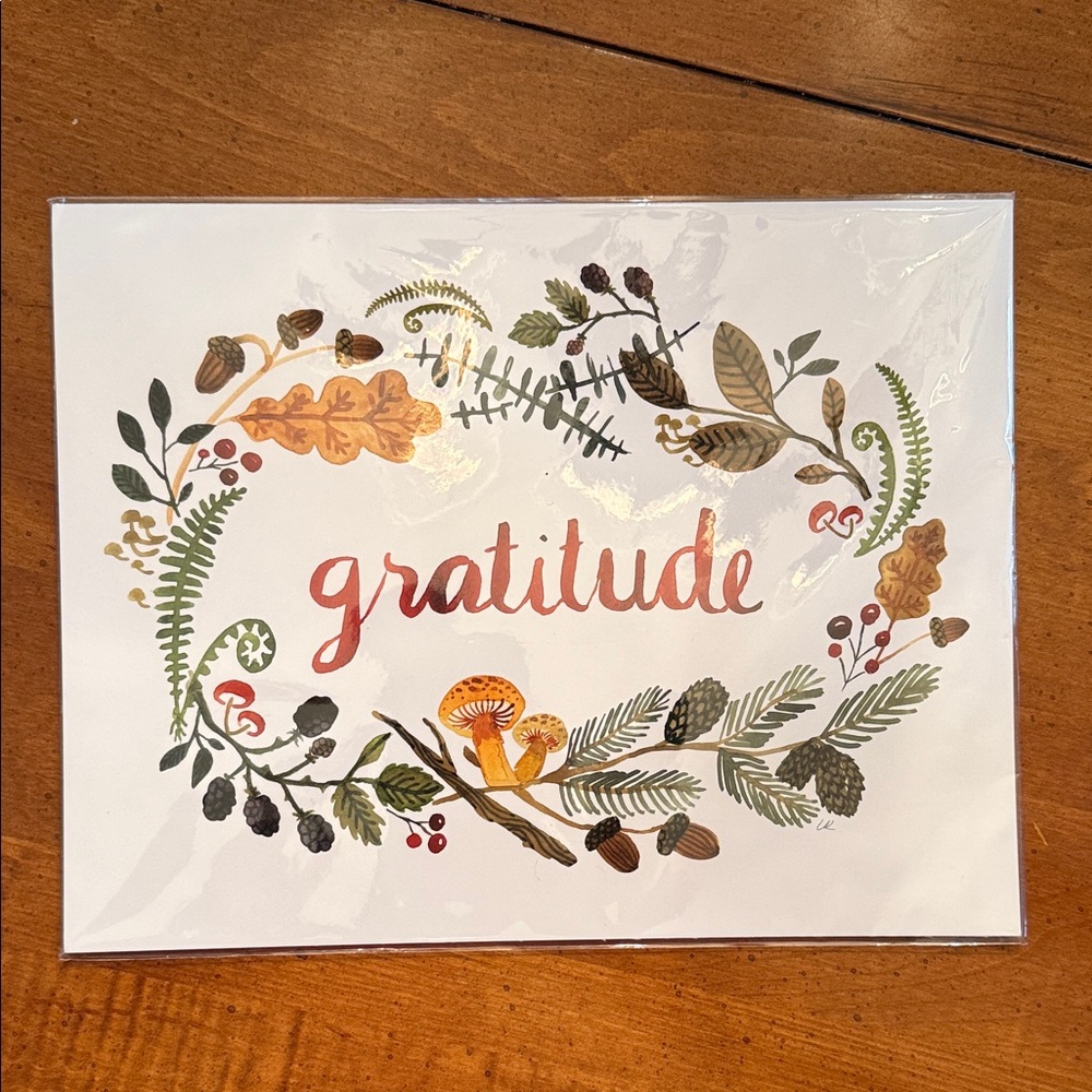 Gratitude Art Print with Nature Motif